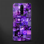purple collage aesthetic glass case for oneplus 8 image