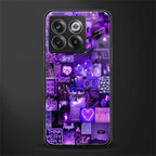 purple collage aesthetic back phone cover | glass case for oneplus 10t