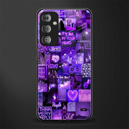 purple collage aesthetic back phone cover | glass case for samsung galaxy f23 5g