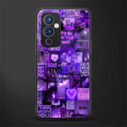 purple collage aesthetic back phone cover | glass case for oneplus 9