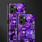 purple collage aesthetic back phone cover | glass case for vivo y72
