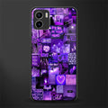 purple collage aesthetic back phone cover | glass case for vivo y72