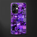 purple collage aesthetic back phone cover | glass case for oneplus nord ce 3 lite