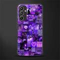 purple collage aesthetic back phone cover | glass case for samsung galaxy a54 5g