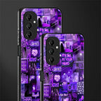 purple collage aesthetic back phone cover | glass case for samsung galaxy a14 5g