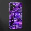 purple collage aesthetic back phone cover | glass case for samsun galaxy a24 4g