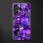 purple collage aesthetic back phone cover | glass case for samsun galaxy a24 4g