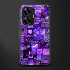 purple collage aesthetic back phone cover | glass case for realme c55