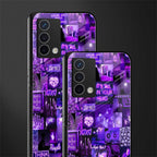 purple collage aesthetic back phone cover | glass case for oppo a74 4g