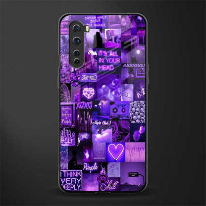 purple collage aesthetic glass case for oneplus nord ac2001 image