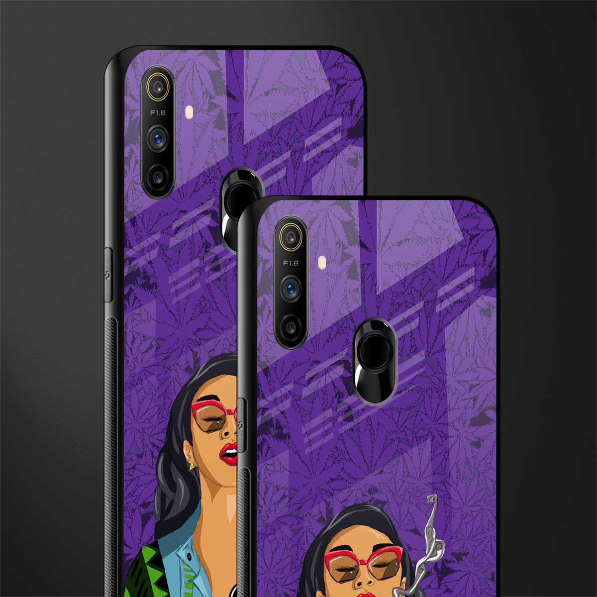 purple smoke glass case for realme narzo 10a image-2