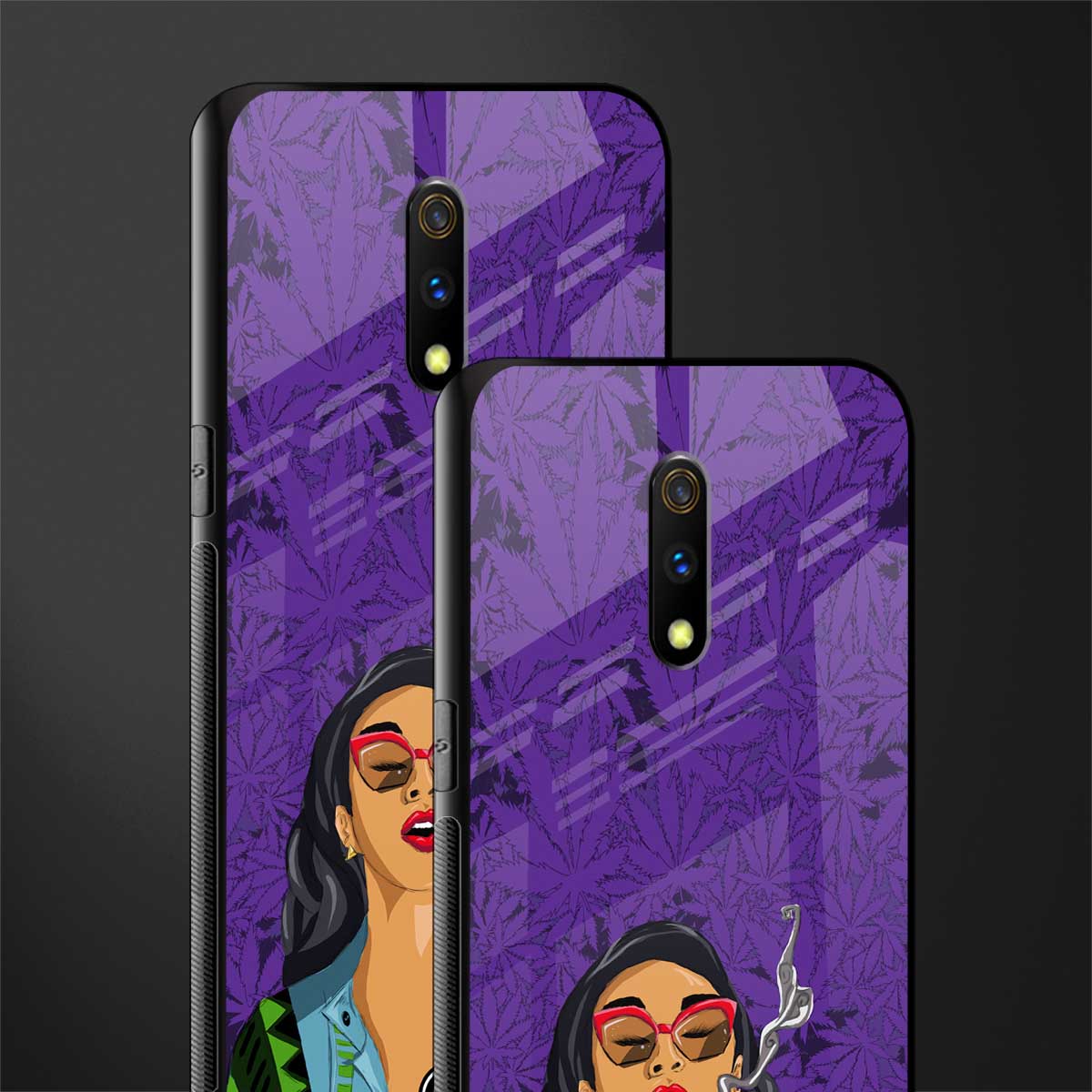 purple smoke glass case for realme x image-2