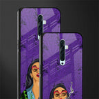 purple smoke glass case for oppo reno 2f image-2