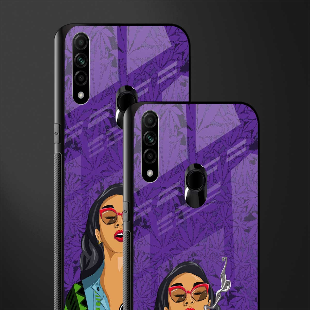 purple smoke glass case for oppo a31 image-2