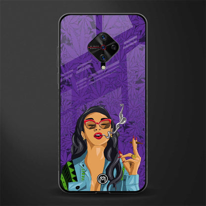 purple smoke glass case for vivo s1 pro image