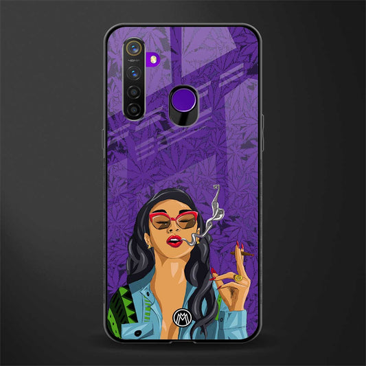 purple smoke glass case for realme 5 pro image