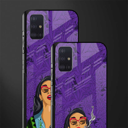 purple smoke glass case for samsung galaxy a71 image-2