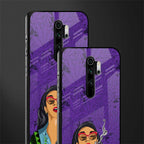 purple smoke glass case for redmi note 8 pro image-2
