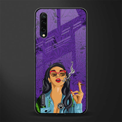 purple smoke glass case for mi a3 redmi a3 image