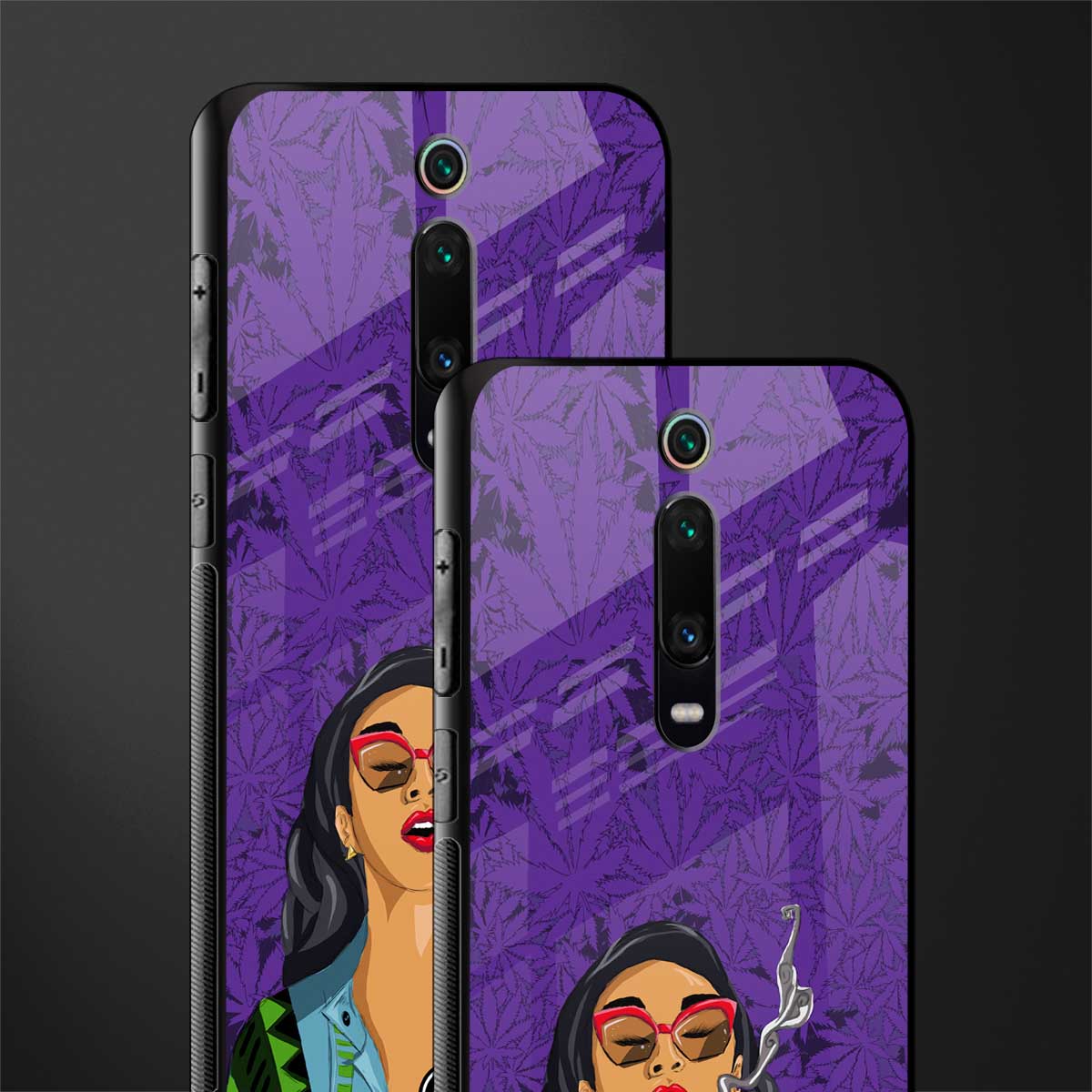 purple smoke glass case for redmi k20 image-2