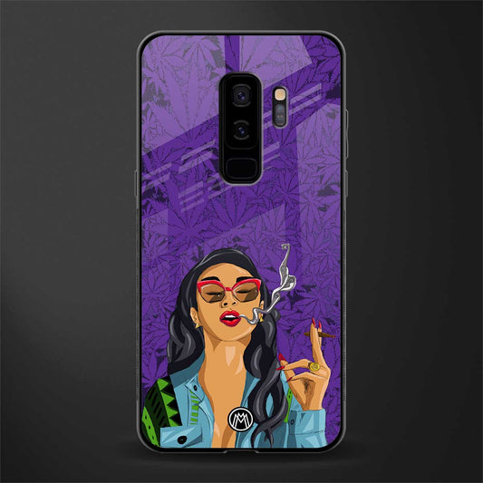 purple smoke glass case for samsung galaxy s9 plus image