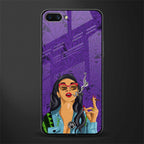 purple smoke glass case for realme c1 image