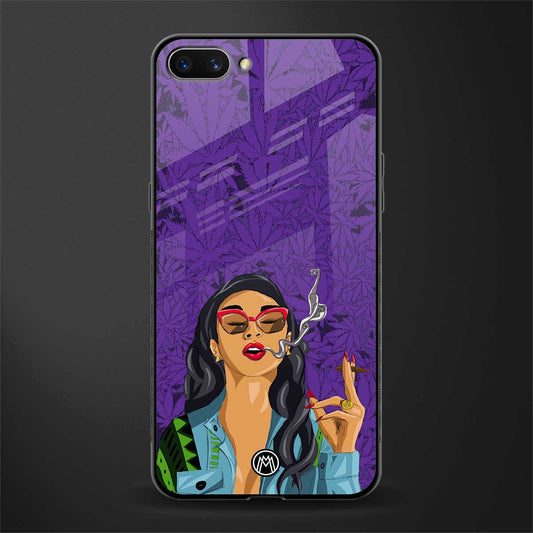 purple smoke glass case for realme c1 image
