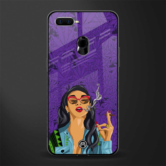 purple smoke glass case for oppo a11k image