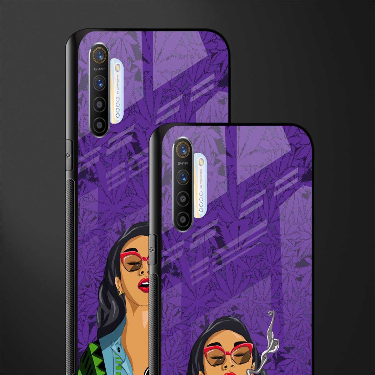 purple smoke glass case for realme x2 image-2