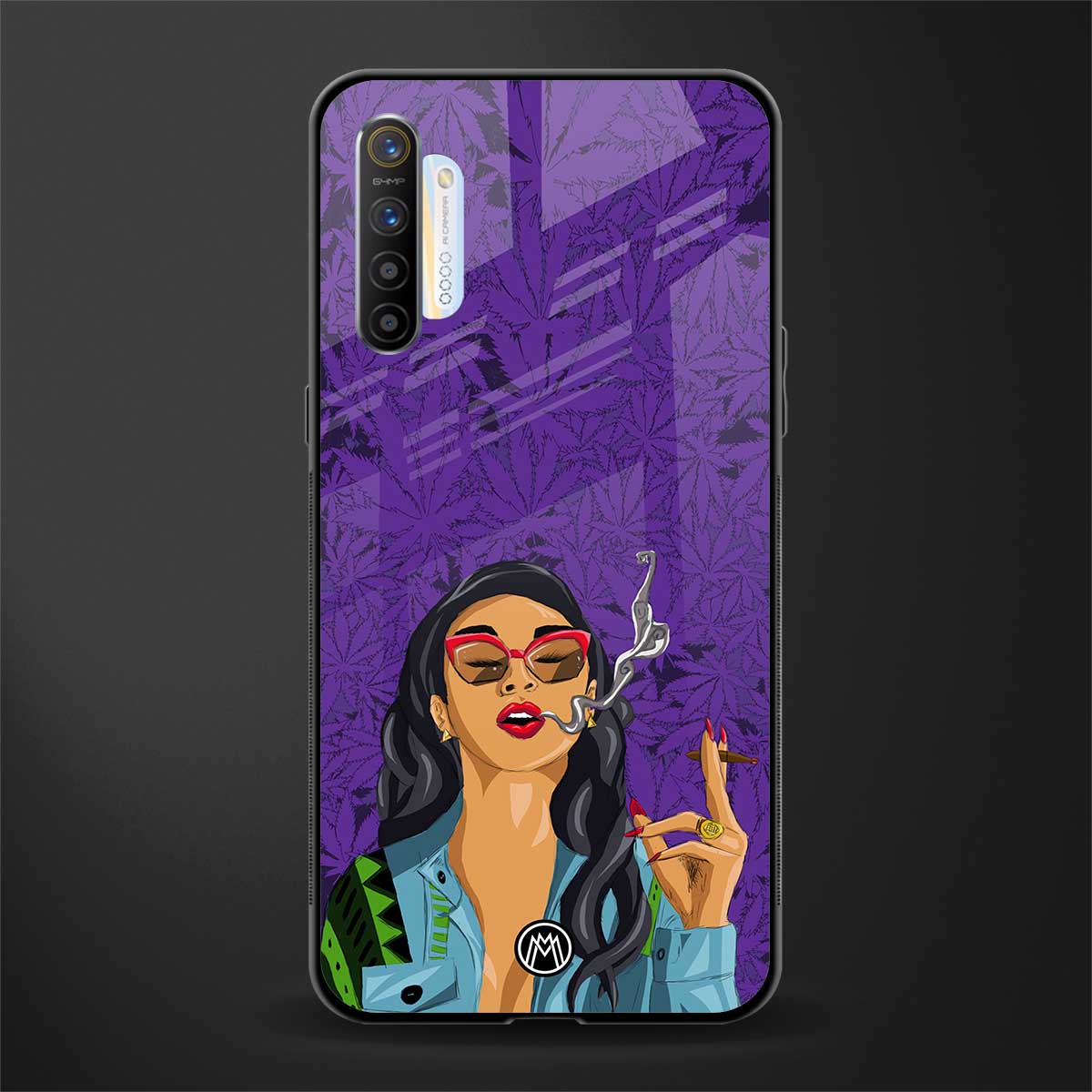 purple smoke glass case for realme x2 image