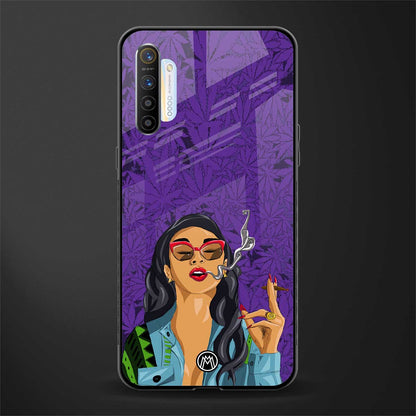 purple smoke glass case for realme xt image