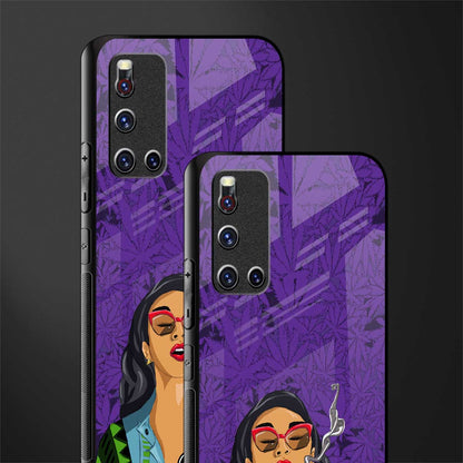 purple smoke glass case for vivo v19 image-2