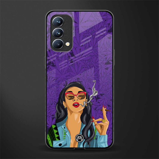 purple smoke glass case for oppo f19s image