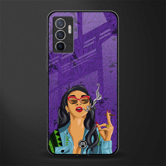 purple smoke glass case for vivo v23e image