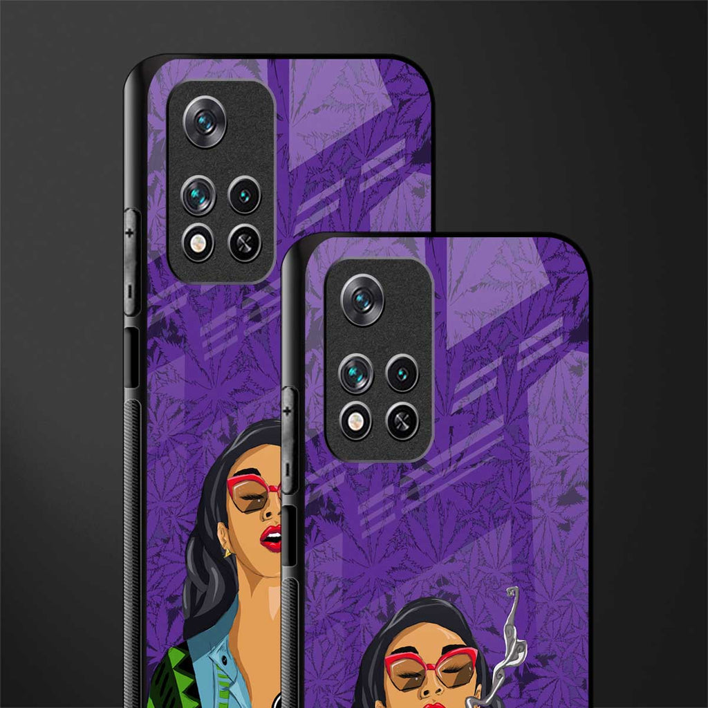 purple smoke glass case for poco m4 pro 5g image-2