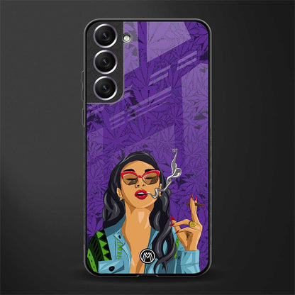 purple smoke glass case for samsung galaxy s21 image