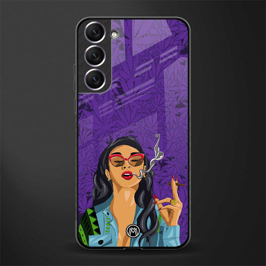 purple smoke glass case for samsung galaxy s21 image