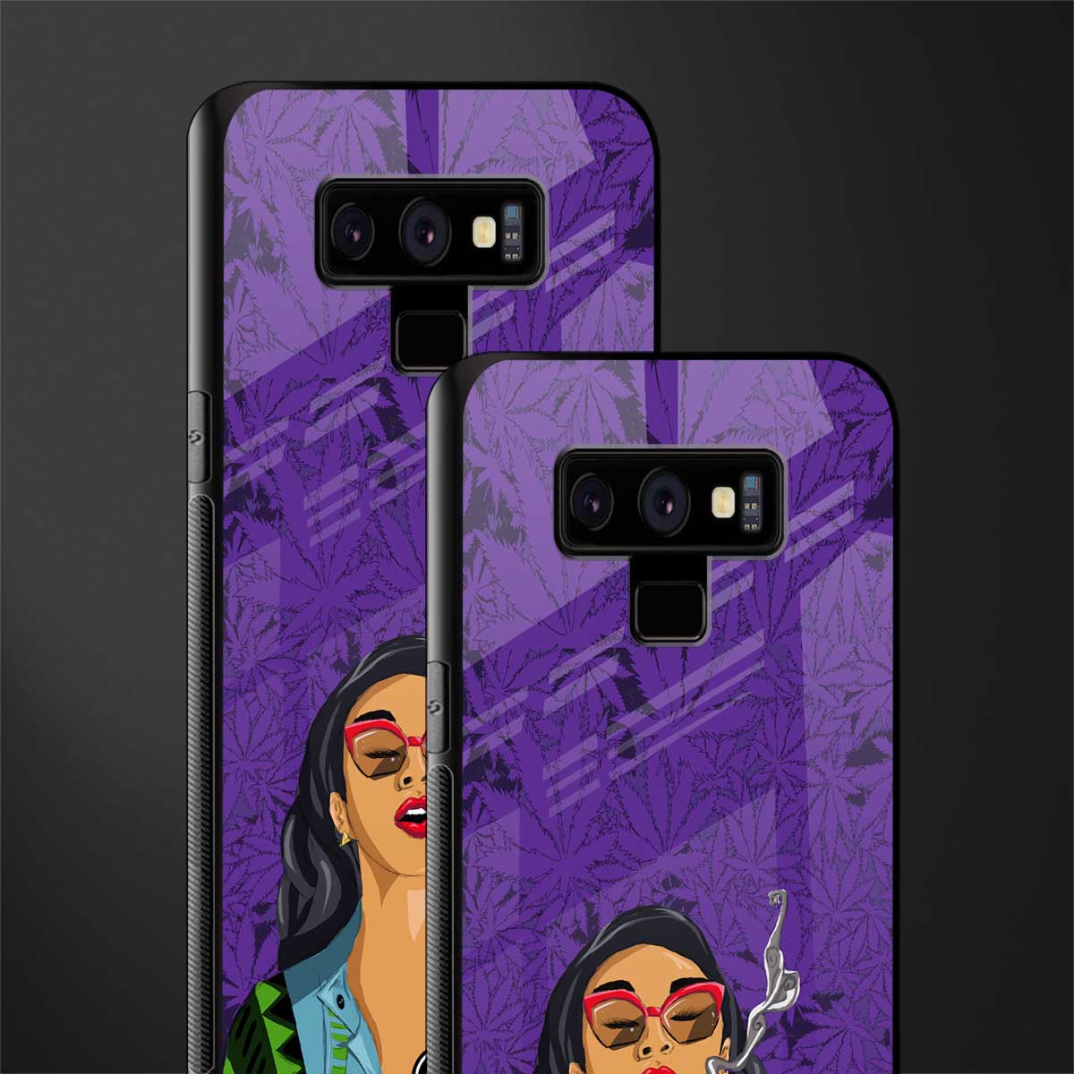 purple smoke glass case for samsung galaxy note 9 image-2