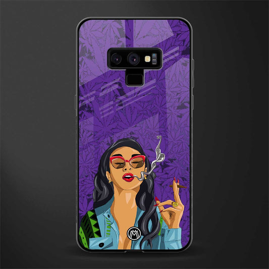 purple smoke glass case for samsung galaxy note 9 image