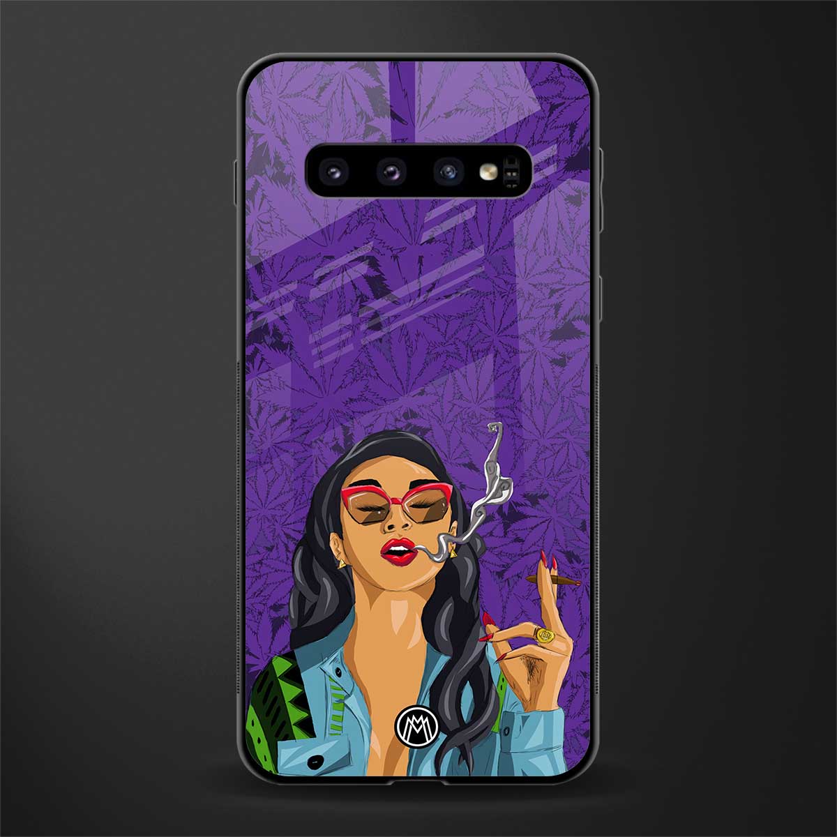 purple smoke glass case for samsung galaxy s10 plus image