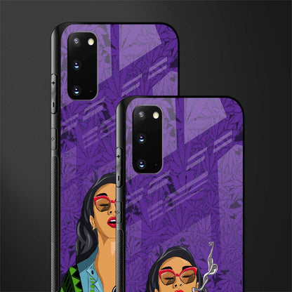 purple smoke glass case for samsung galaxy s20 image-2