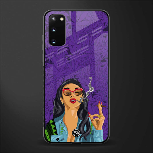 purple smoke glass case for samsung galaxy s20 image