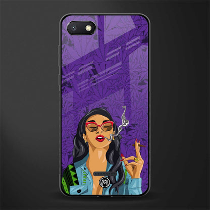 purple smoke glass case for redmi 6a image