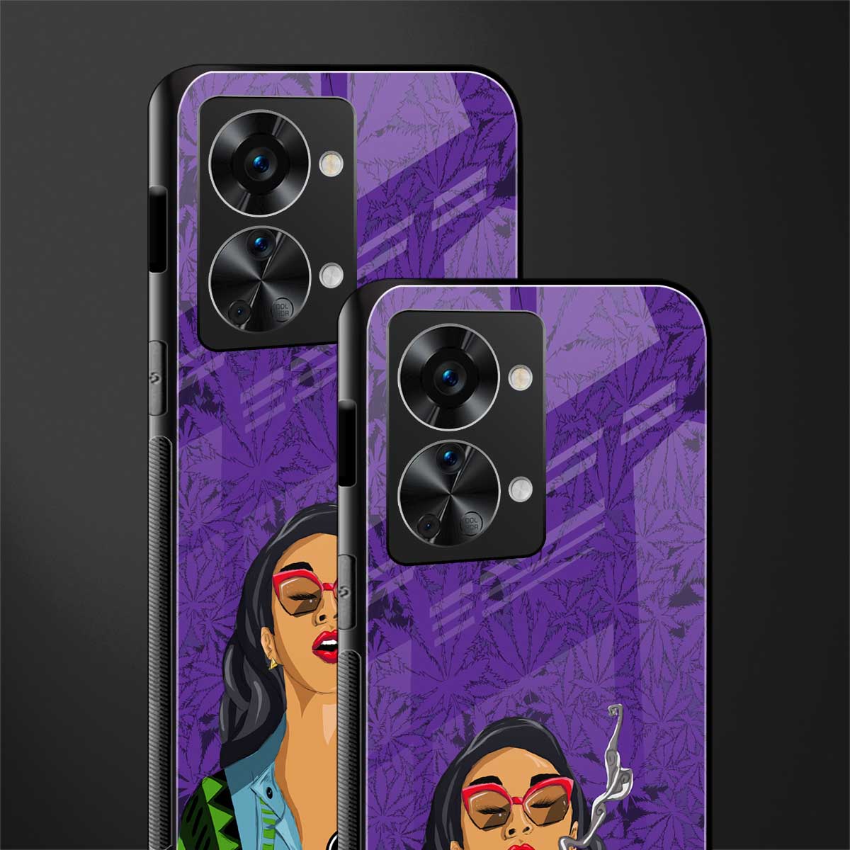 purple smoke glass case for phone case | glass case for oneplus nord 2t 5g