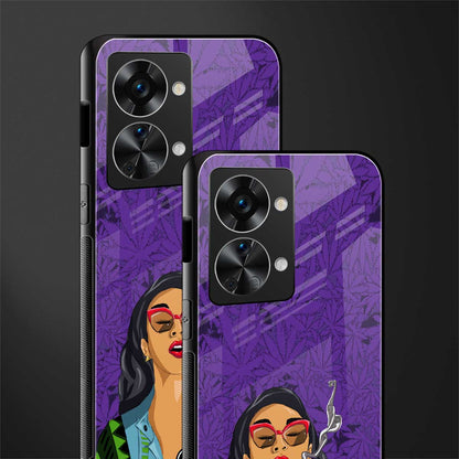 purple smoke glass case for phone case | glass case for oneplus nord 2t 5g