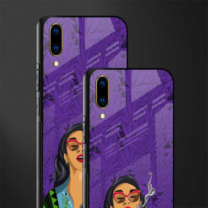 purple smoke glass case for vivo v11 pro image-2