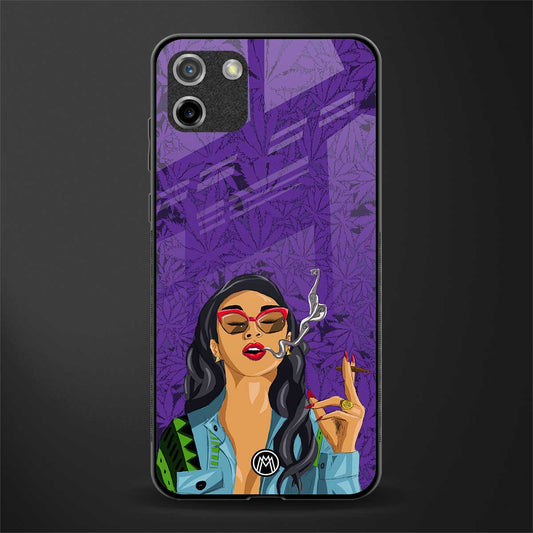 purple smoke glass case for realme c11 image