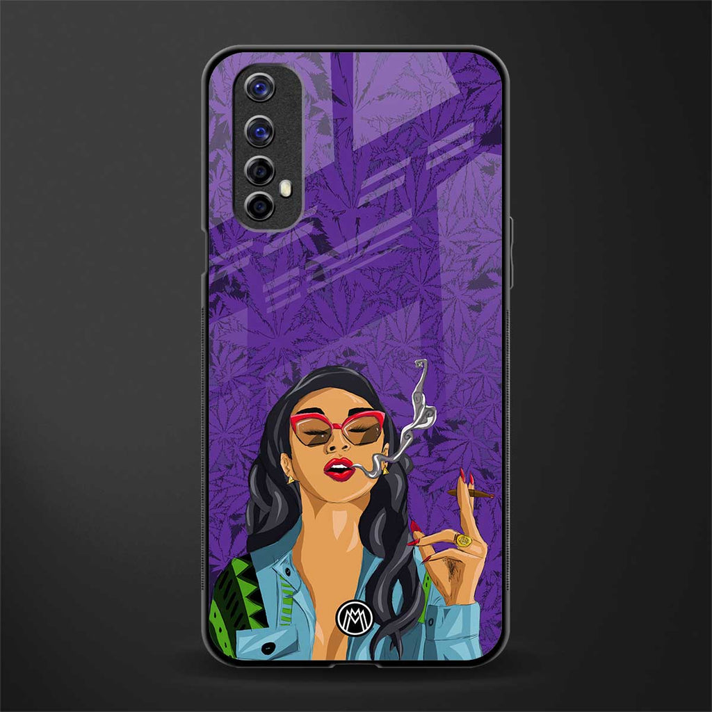 purple smoke glass case for realme narzo 20 pro image