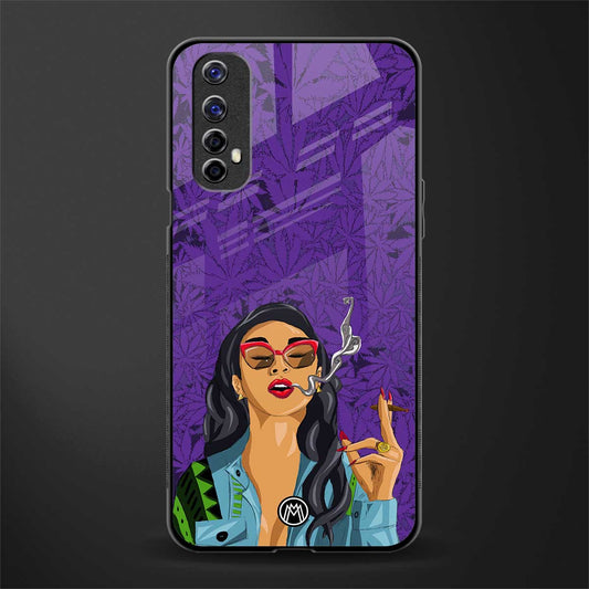purple smoke glass case for realme 7 image