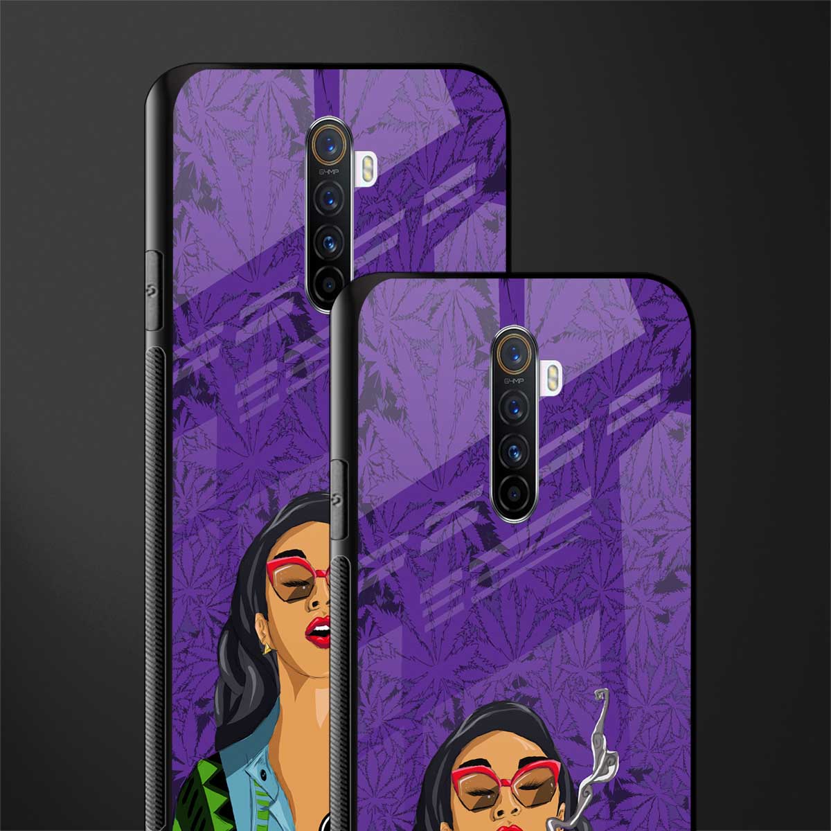 purple smoke glass case for realme x2 pro image-2